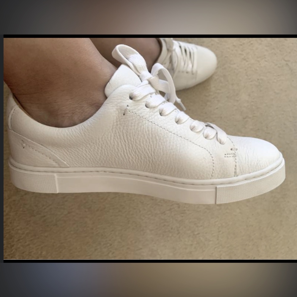 Frye White Ivy Low Lace Sneakers Sleek Minimalist Design